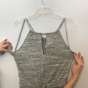 Gray Banana Republic Halter Maxi Dress